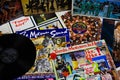 View on cover collection of vintage vinyl records of Tamla Motown Royalty Free Stock Photo