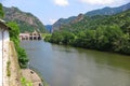 Olt river seen from Cozia Monastery, in Caciulata resort. Royalty Free Stock Photo