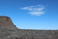 View from crater to the top 1829 m of the Gorely volcano, Kamchatka Peninsula Royalty Free Stock Photo