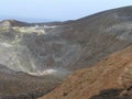 View into the crater of Volcano, Aeolian Islands in the Tyrrhenian Sea Royalty Free Stock Photo