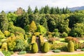 View of the Crathes Garden on the grounds of the Crathes Castle in Scotland Royalty Free Stock Photo