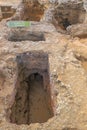 View of a cremation tomb