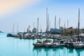 A view of the Cretan sea and Greek port of Chania on the island of Crete