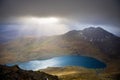 View from Crib Goch Mountain, Snowdonia National Park Royalty Free Stock Photo