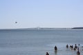 View of the Crimean bridge from the coast of Kerch