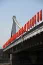 View of the Crimean Krymsky bridge in Moscow.