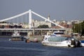 View of the Crimean Krymsky bridge in Moscow.