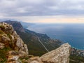 View of the Crimean mountains and the Black sea at autumn Royalty Free Stock Photo