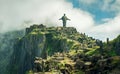 View of the Cristo Rei statue on the Madeira island