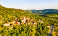 View of Crni Kal village in Slovenia