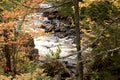 View of the Croches waterfall in Mont Tremblant National Park. Indian Summer. Canada Royalty Free Stock Photo