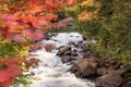 View of the Croches waterfall in Mont Tremblant National Park. Indian Summer. Canada Royalty Free Stock Photo