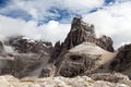 View of Croda Auronzo Berti, Sextener Dolomites mountains Royalty Free Stock Photo