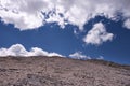 view of the cross placed on mount rosetta dolomites of trentino alto adige