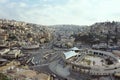 View of crowded historical city center of Amman in Jordan