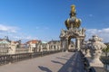 Crown Gate Kronentor in the courtyard of Zwinger Palace in Dresden, Germany. Royalty Free Stock Photo