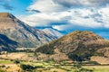 View from Crown Range Lookout, South Island, New Zealand Royalty Free Stock Photo