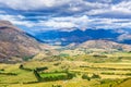 View from Crown Range Lookout, South Island, New Zealand Royalty Free Stock Photo