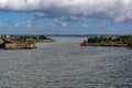 View from cruise ferry heading to Helsinki and approaching the Suomenlinna