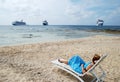 The View with Cruise Liners Royalty Free Stock Photo