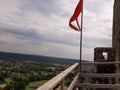 The view of the Cseszneki VÃÂ¡r in Csesznek Hungary