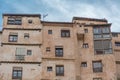 View at the Cuenca Hanging Houses, Casas Colgadas, iconic architecture on Cuenca city