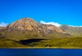 View of Cuillin hills, a range of rocky mountains located on the Isle of Skye in Scotland Royalty Free Stock Photo