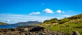 View of Cuillin hills, a range of rocky mountains located on the Isle of Skye in Scotland Royalty Free Stock Photo