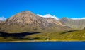 View of Cuillin hills, a range of rocky mountains located on the Isle of Skye in Scotland Royalty Free Stock Photo