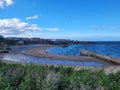 View of Cullercoats Bay. North East England, UK.