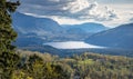 View of Cultus lake from the summit of Mount Thom near Chilliwack in British Columbia Canada