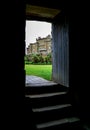 View of Culzean Castle Scotland Through an old Open Doorway Royalty Free Stock Photo