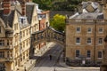 The view from the cupola of Sheldonian Theatre to the Hertford bridge. Oxford University. England Royalty Free Stock Photo