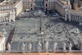 View from the cupola of Vatican Saint Peter's Cathedral