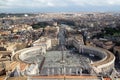 View from the cupola of Vatican Saint Peter's Cathedral