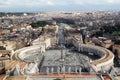 View from the cupola of Vatican Saint Peter's Cathedral