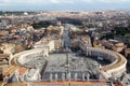 View from the cupola of Vatican Saint Peter's Cathedral