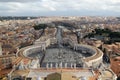 View from the cupola of Vatican Saint Peter's Cathedral