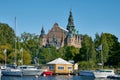 View of Curch near a lake in Sweden Royalty Free Stock Photo