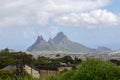 View on Curepipe and the Three Mammals Mountains Mauritius Royalty Free Stock Photo