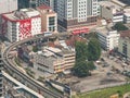 View of Curve LRT Track Line From Above in Kuala Lumpur, Malaysia Royalty Free Stock Photo