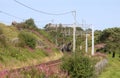 West Coast Main Line railway, countryside, Cumbria Royalty Free Stock Photo