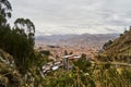 view at cusco from above from scsay waman, Sacsayhuaman, the ancient capital of the inca cultre. Royalty Free Stock Photo