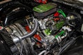 Custom Engine with Green Flames Design