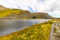 View of Cwmorthin Lake in hanging valley