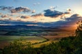 View of the Czech Central Higlands at Sunrise Royalty Free Stock Photo