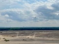 View from the Dabrowka viewpoint overlooking the Bledowska Desert, part of which is a military training ground Royalty Free Stock Photo