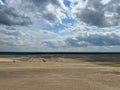 View from the Dsabrowka viewpoint overlooking the Bledowska Desert, part of which is a military training ground Royalty Free Stock Photo