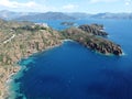 View of D-Maris Bay Hotel nearby Bencik Bay, Hisaronu, Marmaris, Turkey Royalty Free Stock Photo