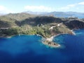 View of D-Maris Bay Hotel nearby Bencik Bay, Hisaronu, Marmaris, Turkey